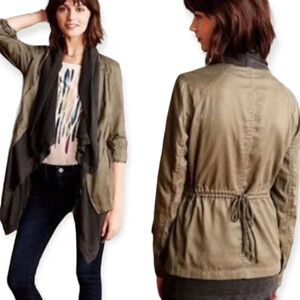 Hei Hei Anthropologie Cascade Anorak Jacket Army Green &  Grey